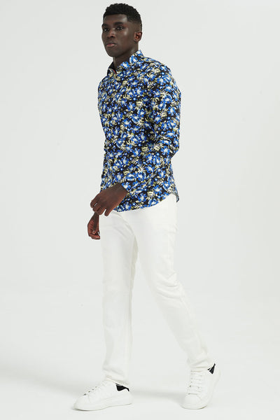 Ανδρικό πουκάμισο Terrell, Μπλε 2