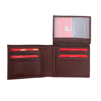 Pierre Cardin | Ανδρικό πορτοφόλι από γνήσιο φυσικό δέρμα GPB103, Καφέ 4