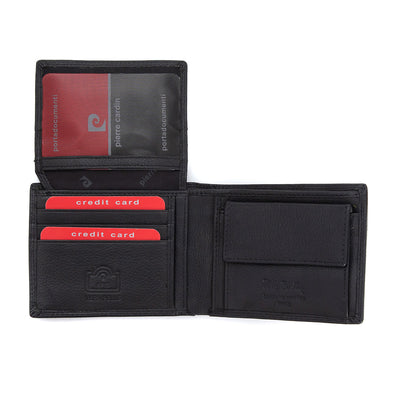 Pierre Cardin | Ανδρικό πορτοφόλι από γνήσιο φυσικό δέρμα GPB104, Μαύρο 4