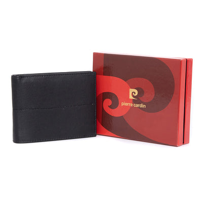 Pierre Cardin | Ανδρικό πορτοφόλι από γνήσιο φυσικό δέρμα GPB106, Μαύρο 2
