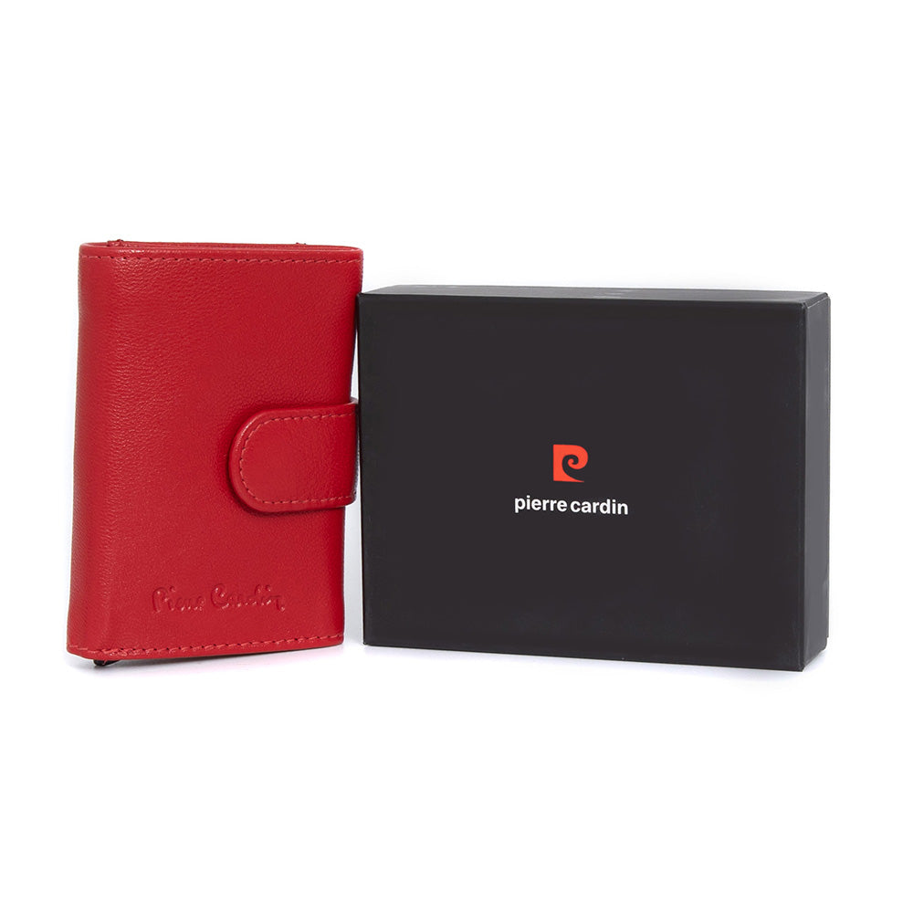 Pierre Cardin | Γυναικείο πορτοφόλι από γνήσιο φυσικό δέρμα GPD446, Κόκκινο 2