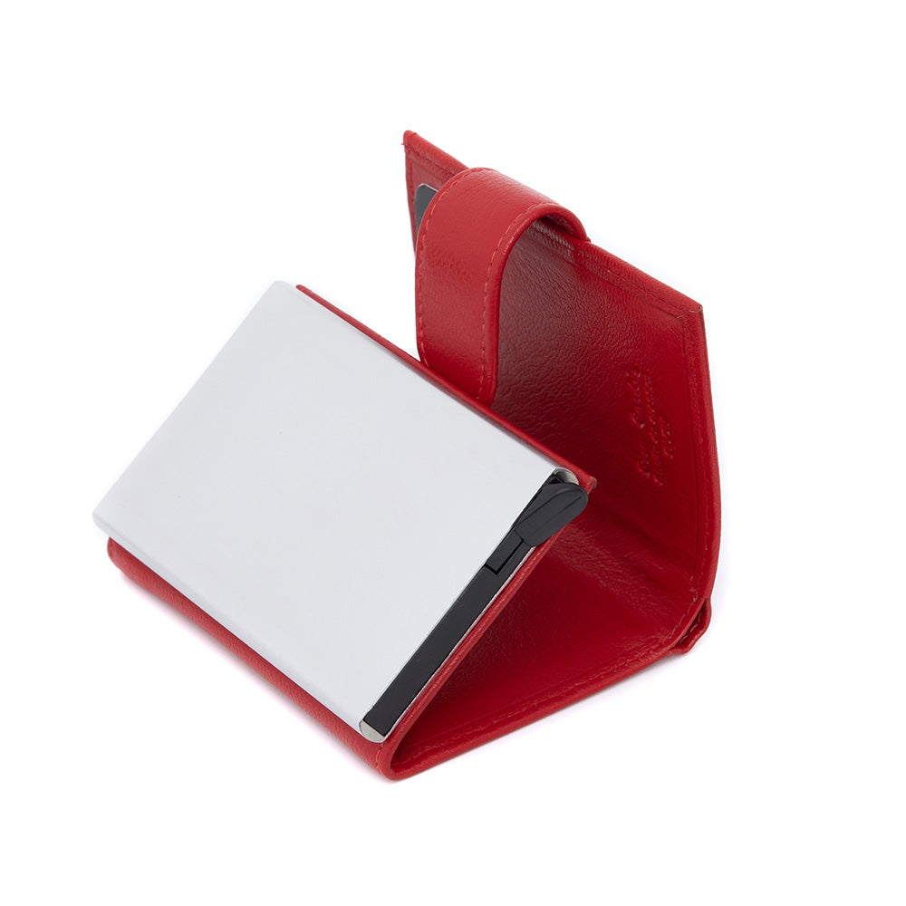 Pierre Cardin | Γυναικείο πορτοφόλι από γνήσιο φυσικό δέρμα GPD446, Κόκκινο 4