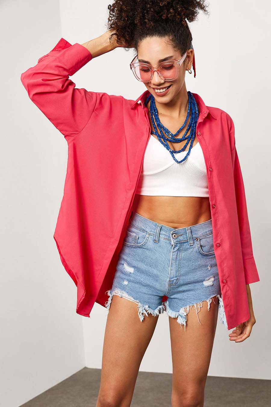 Γυναικείο πουκάμισο Maya, Ροζ 5