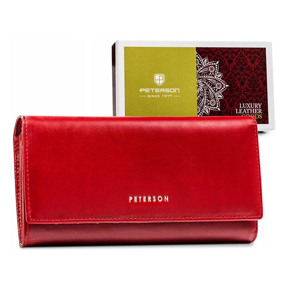 Γυναικείο πορτοφόλι από γνήσιο φυσικό δέρμα GPD460, Κόκκινο 1