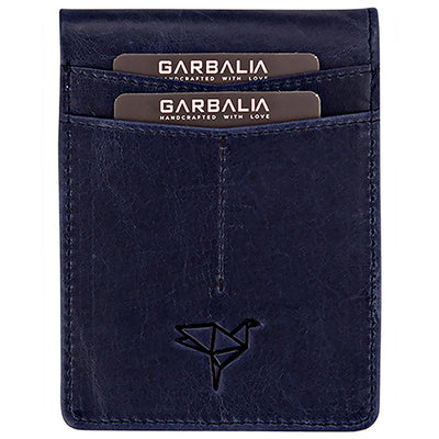Garbalia | Ανδρική δερμάτινη θήκη καρτών ASR-PB006, Ναυτικό μπλε 1