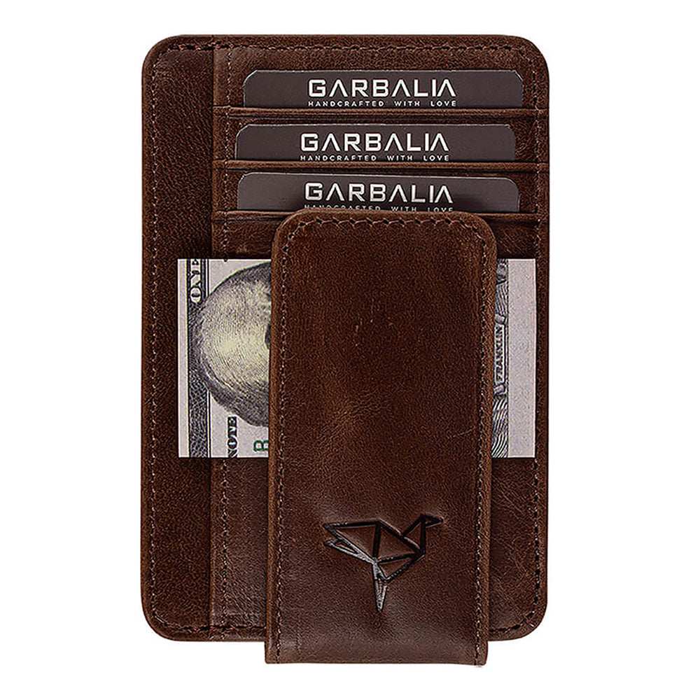 Garbalia | Ανδρική δερμάτινη θήκη καρτών ASR-PB005, Καφέ 1