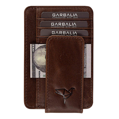 Garbalia | Ανδρική δερμάτινη θήκη καρτών ASR-PB005, Καφέ 1
