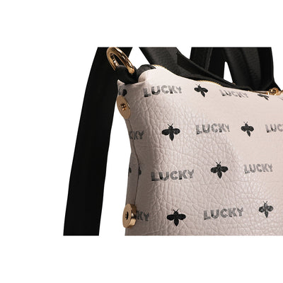 Lucky Bees | Γυναικείο σακίδιο ASR-RD018, Λευκό/Μαύρο 7
