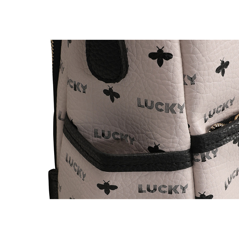 Lucky Bees | Γυναικείο σακίδιο ASR-RD020, Λευκό/Μαύρο 4