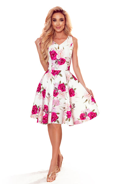 Γυναικείο φόρεμα Addison, Λευκό/Ροζ 1