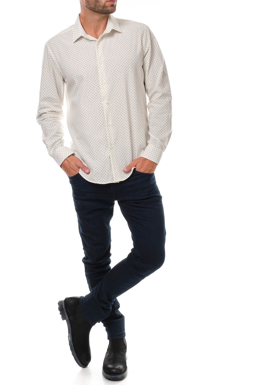 Ανδρικό πουκάμισο Andreas, Λευκό 5