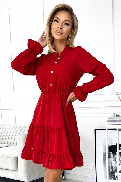 Γυναικείο φόρεμα Anemona, Κόκκινο 3