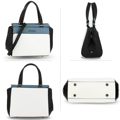 Γυναικεία τσάντα Antoinette, Λευκό/Γαλάζιο/Μαύρο 3