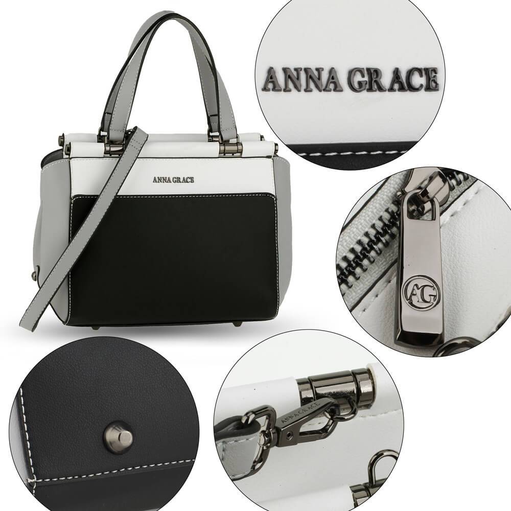 Γυναικεία τσάντα Antoinette, Μαύρο/Λευκό/Γκρί 2