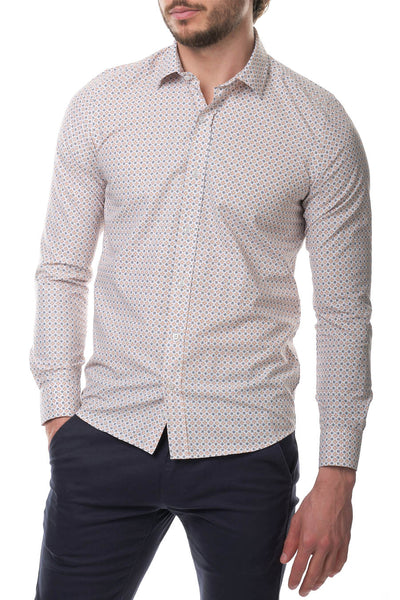 Ανδρικό πουκάμισο Arturo, Λευκό/Πορτοκάλι 1