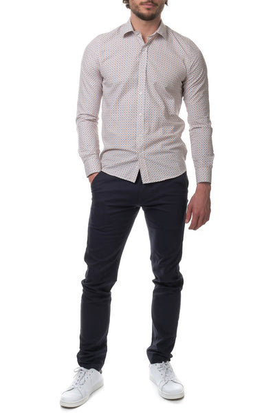 Ανδρικό πουκάμισο Arturo, Λευκό/Πορτοκάλι 5
