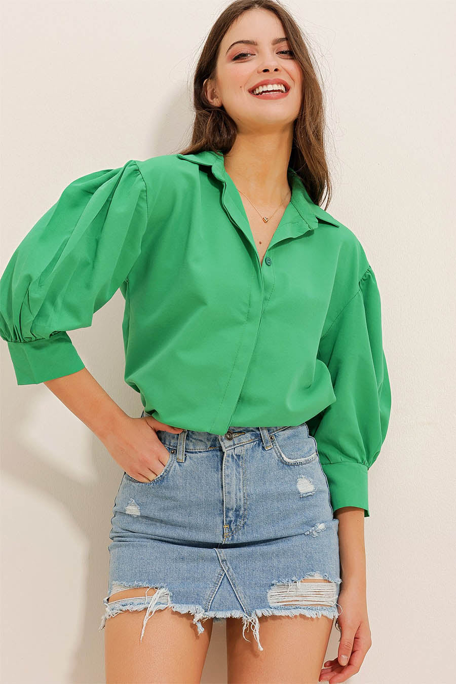 Γυναικείο πουκάμισο Maryam, Πράσινο 2