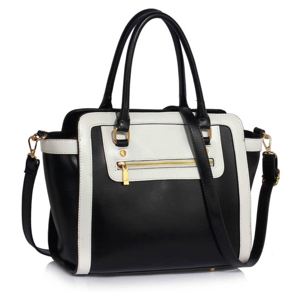 Γυναικεία τσάντα Camelia, Μαύρο/Λευκό 1