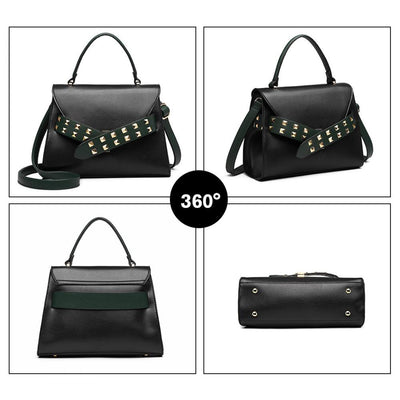 Γυναικεία τσάντα Cici, Μαύρο/Πράσινο 3