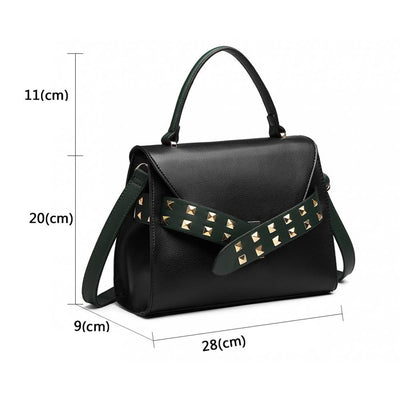 Γυναικεία τσάντα Cici, Μαύρο/Πράσινο 6