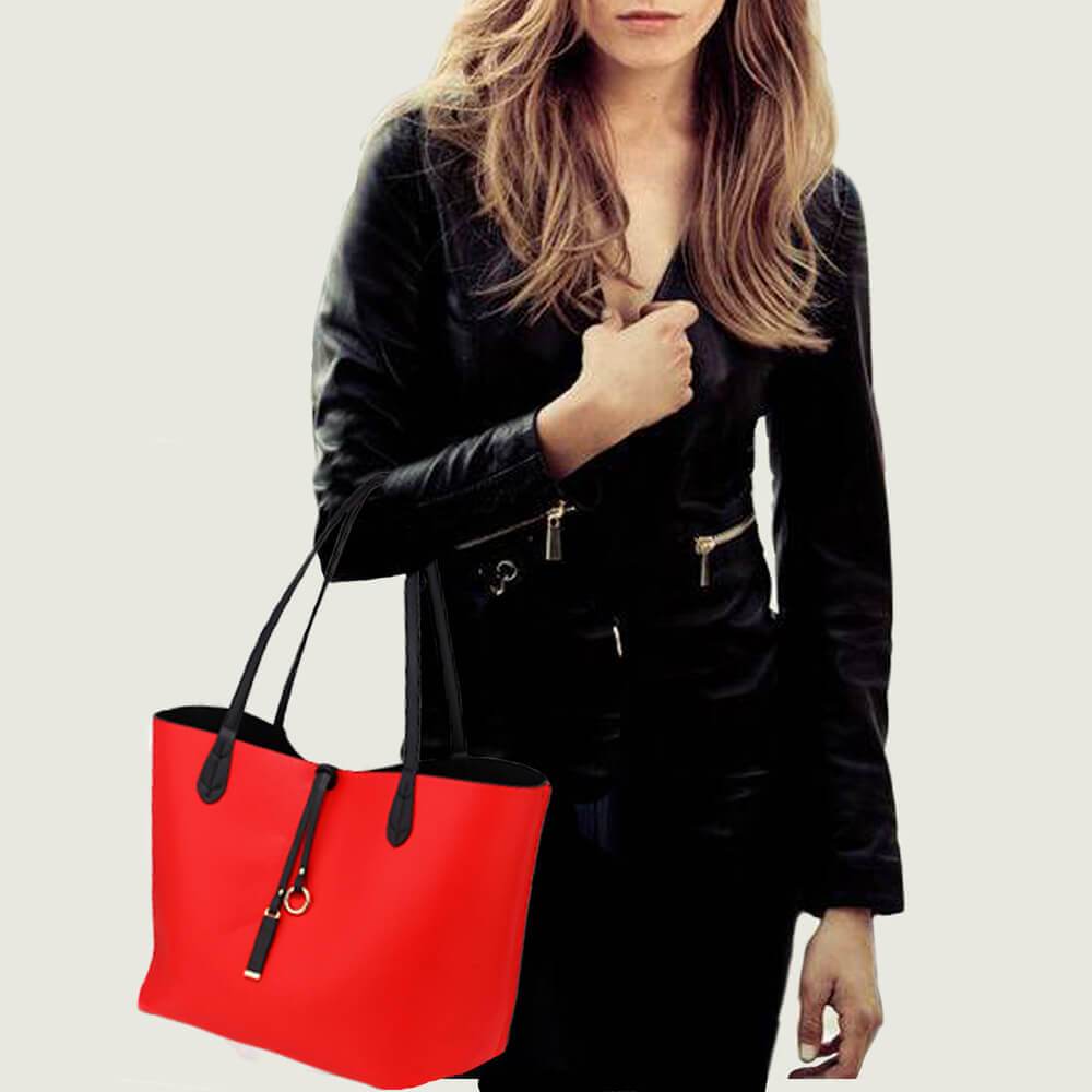 Γυναικεία τσάντα Crissa, Μαύρο/Κόκκινο 7