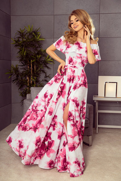 Γυναικείο φόρεμα Diamond, Λευκό/Ροζ 2