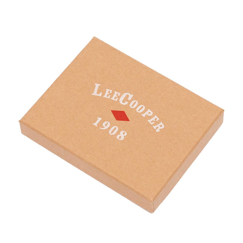 Lee Cooper | Ανδρικό πορτοφόλι από γνήσιο φυσικό δέρμα EF-POB001, Σκούρο καφέ 6
