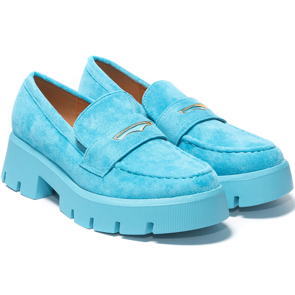 Γυναικεία παπούτσια Emanuela, Γαλάζιο 2