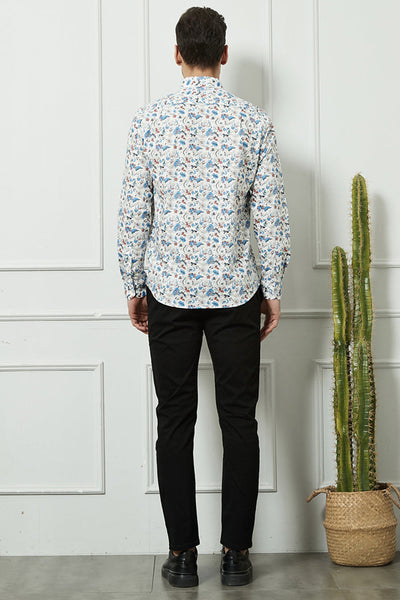 Ανδρικό πουκάμισο Eusebio, Λευκό/Γαλάζιο 3