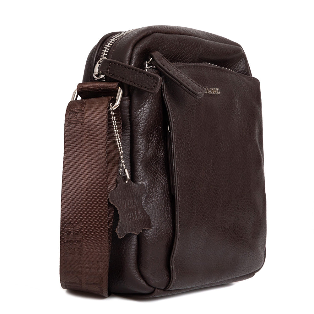 Ανδρική τσάντα GBU551, Σκούρο καφέ 2