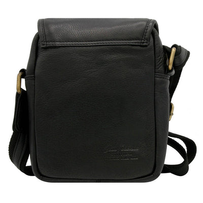 Ανδρική τσάντα από γνήσιο φυσικό δέρμα GBU566, Μαύρο 3