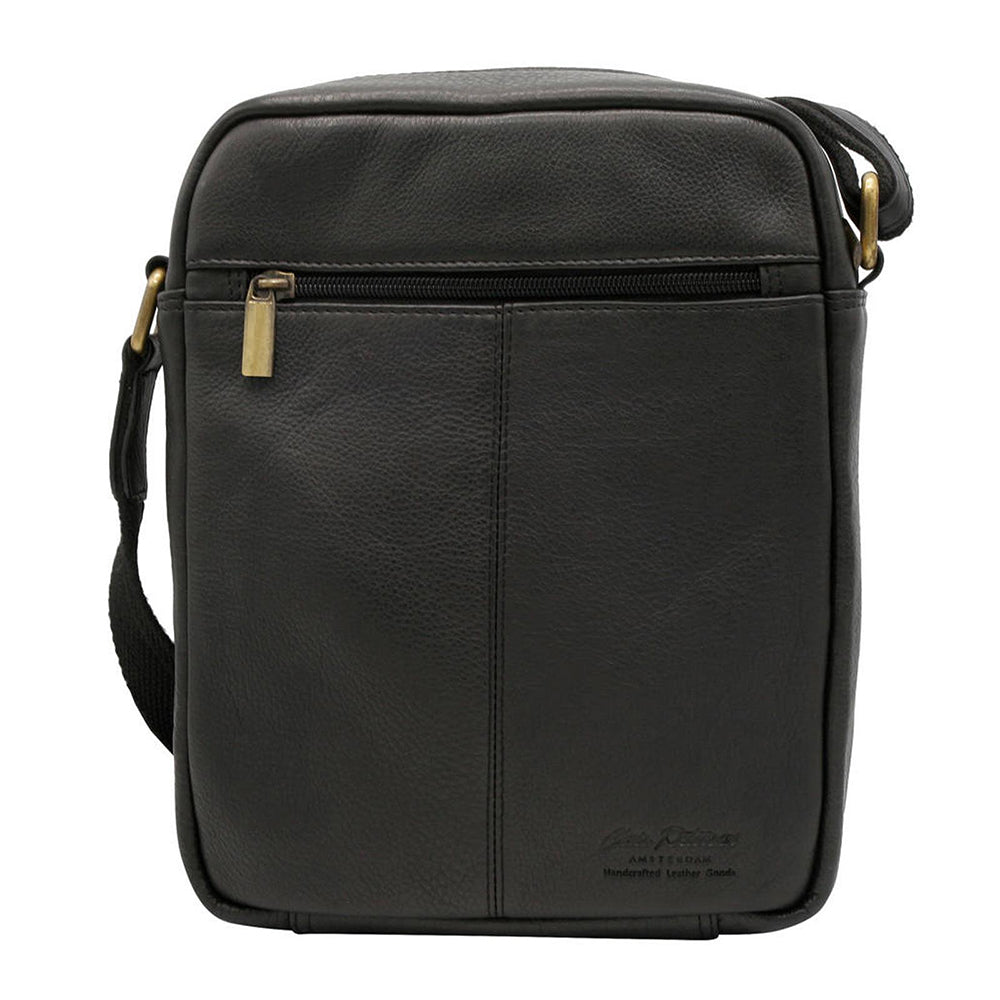 Ανδρική τσάντα από γνήσιο φυσικό δέρμα GBU567, Μαύρο 2