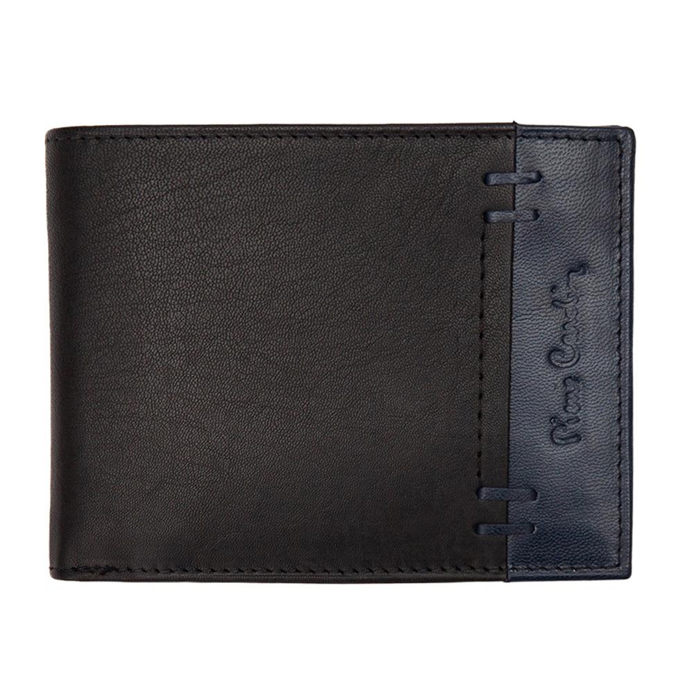 Pierre Cardin | Ανδρικό πορτοφόλι από γνήσιο φυσικό δέρμα GPB011, Μαύρο/Ναυτικό μπλε 1