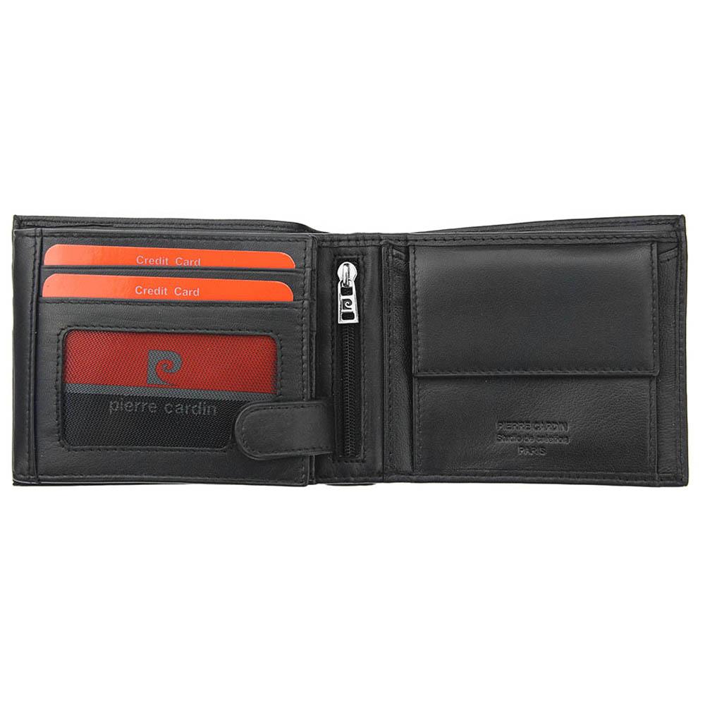 Pierre Cardin | Ανδρικό πορτοφόλι από γνήσιο φυσικό δέρμα GPB013, Μαύρο 4