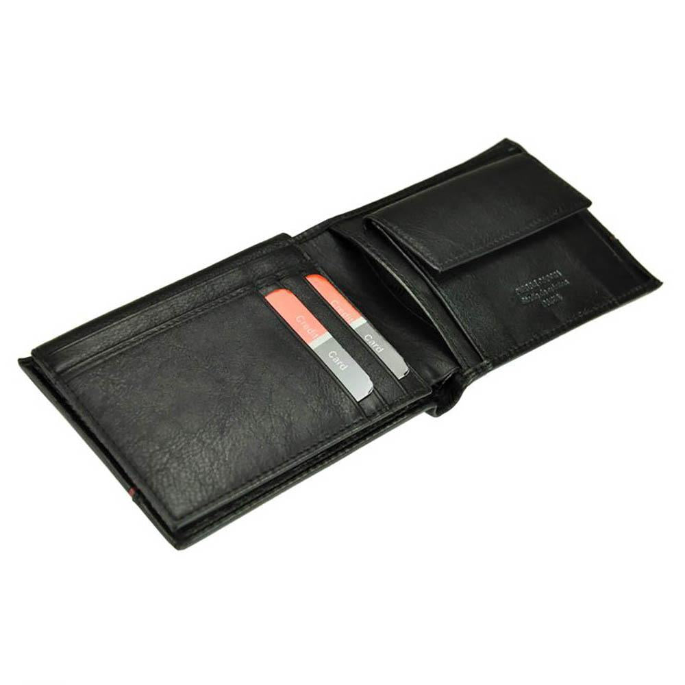 Pierre Cardin | Ανδρικό πορτοφόλι από γνήσιο φυσικό δέρμα GPB015, Μαύρο/Μπλε - με προστασία ασύρματης ανάγνωσης RFID 3