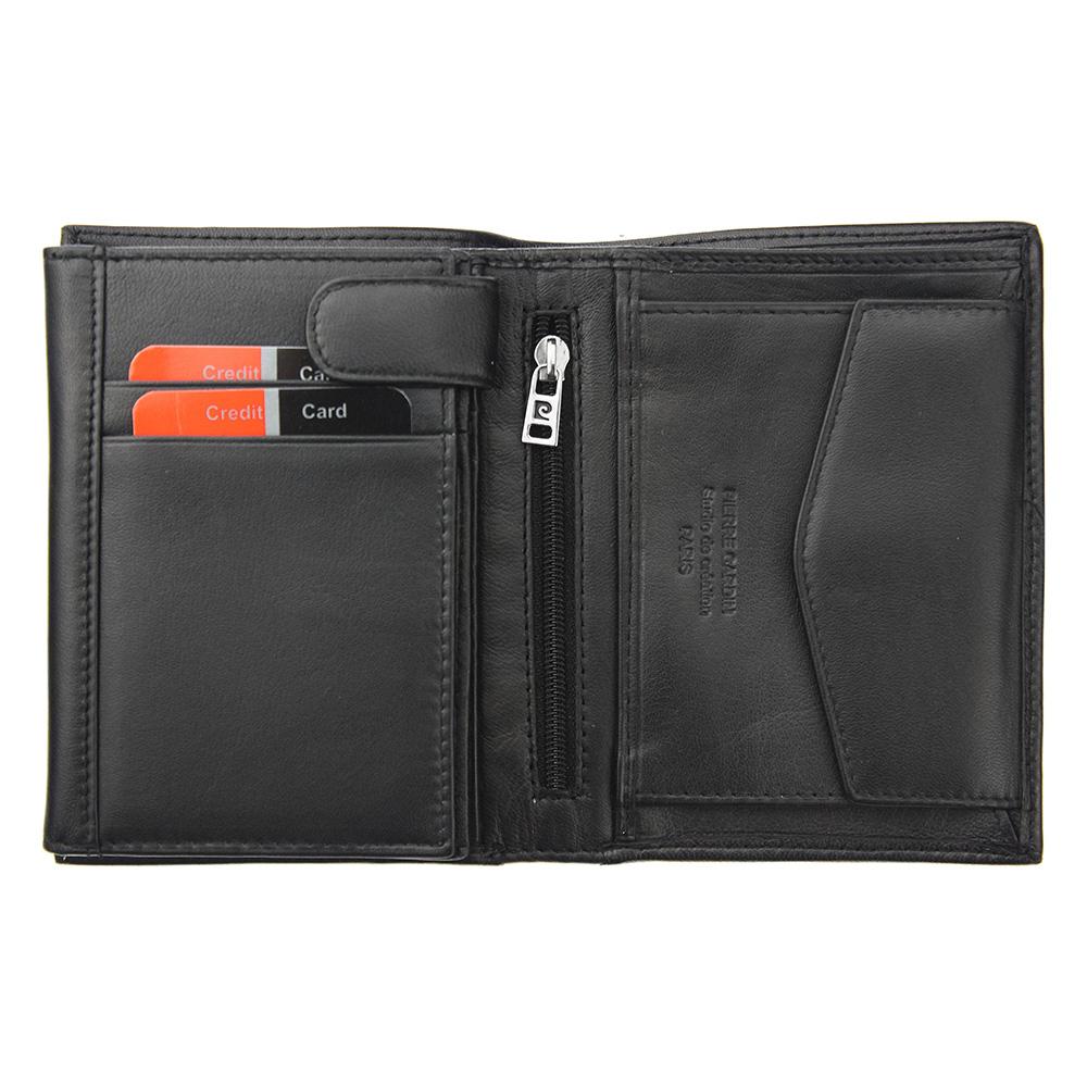 Pierre Cardin | Ανδρικό πορτοφόλι από γνήσιο φυσικό δέρμα GPB030, Μαύρο - με προστασία ασύρματης ανάγνωσης RFID 4