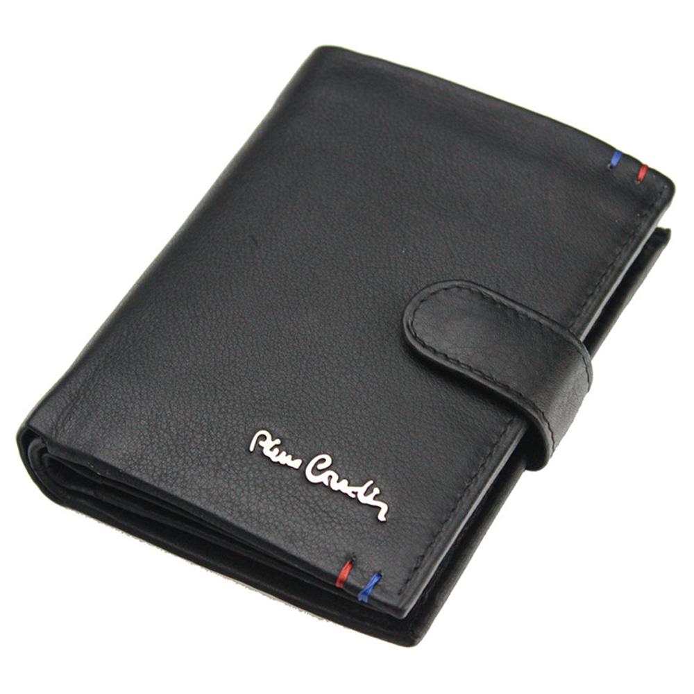Pierre Cardin | Ανδρικό πορτοφόλι από γνήσιο φυσικό δέρμα GPB031, Μαύρο - με προστασία ασύρματης ανάγνωσης RFID 3