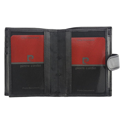 Pierre Cardin | Ανδρικό πορτοφόλι από γνήσιο φυσικό δέρμα GPB031, Μαύρο - με προστασία ασύρματης ανάγνωσης RFID 5