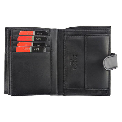 Pierre Cardin | Ανδρικό πορτοφόλι από γνήσιο φυσικό δέρμα GPB031, Μαύρο - με προστασία ασύρματης ανάγνωσης RFID 6
