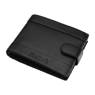 Pierre Cardin | Ανδρικό πορτοφόλι από γνήσιο φυσικό δέρμα GPB032, Μαύρο - με προστασία ασύρματης ανάγνωσης RFID 3