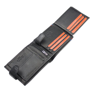 Pierre Cardin | Ανδρικό πορτοφόλι από γνήσιο φυσικό δέρμα GPB032, Μαύρο - με προστασία ασύρματης ανάγνωσης RFID 6