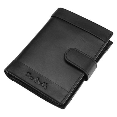 Pierre Cardin | Ανδρικό πορτοφόλι από γνήσιο φυσικό δέρμα GPB034, Μαύρο - με προστασία ασύρματης ανάγνωσης RFID 3