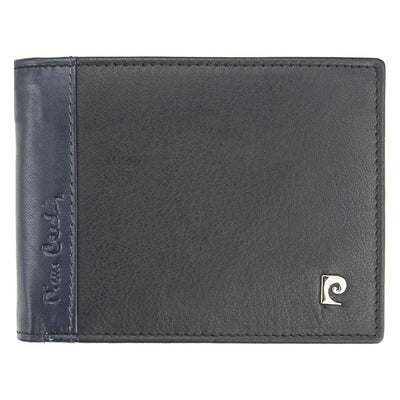 Pierre Cardin | Ανδρικό πορτοφόλι από γνήσιο φυσικό δέρμα GPB040, Μαύρο/Μπλε 1