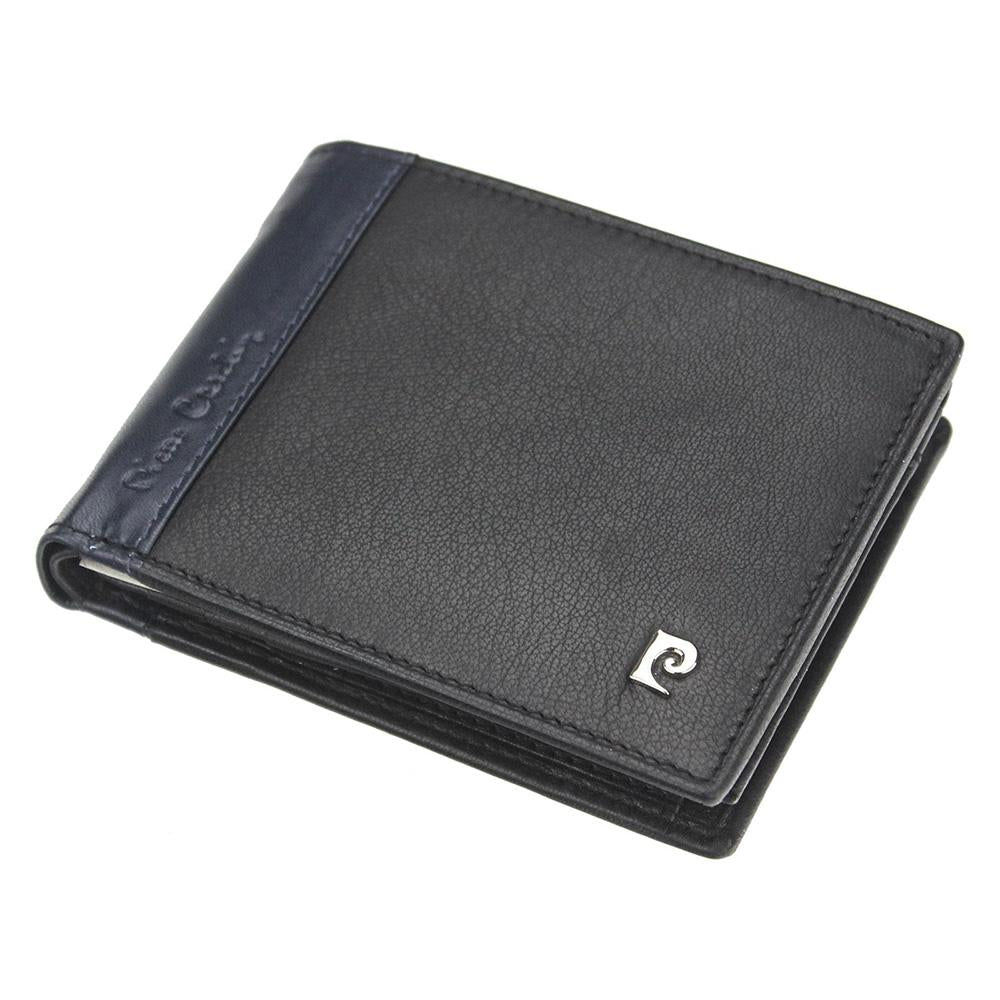 Pierre Cardin | Ανδρικό πορτοφόλι από γνήσιο φυσικό δέρμα GPB040, Μαύρο/Μπλε 3