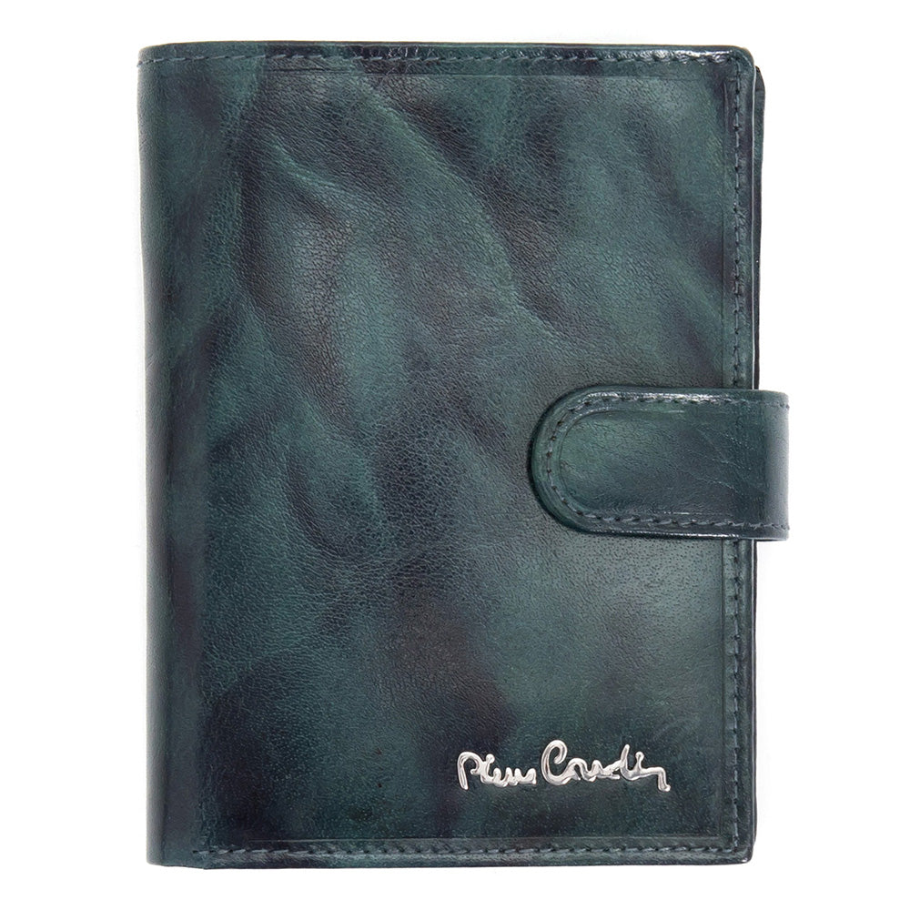 Pierre Cardin | Ανδρικό πορτοφόλι από γνήσιο φυσικό δέρμα GPB055, Πράσινο - με προστασία ασύρματης ανάγνωσης RFID 1