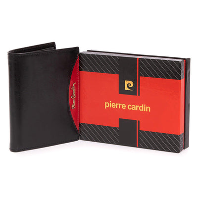 Pierre Cardin | Ανδρικό πορτοφόλι από γνήσιο φυσικό δέρμα GPB071, Μαύρο - με προστασία ασύρματης ανάγνωσης RFID 2