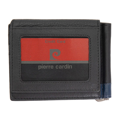Pierre Cardin | Ανδρική δερμάτινη θήκη καρτών GPB081, Μαύρο/Μπλε 5