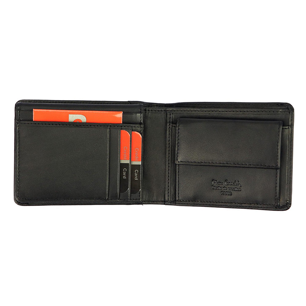 Pierre Cardin | Ανδρικό πορτοφόλι από γνήσιο φυσικό δέρμα GPB082, Μαύρο - με προστασία ασύρματης ανάγνωσης RFID 5