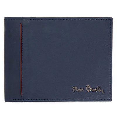 Pierre Cardin | Ανδρικό πορτοφόλι από γνήσιο φυσικό δέρμα GPB083, Μπλε/Κόκκινο 1