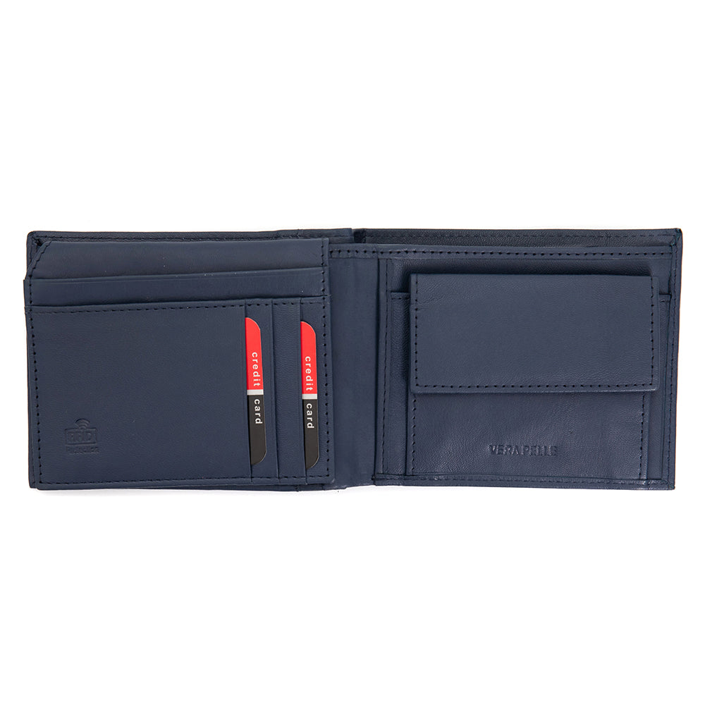 Pierre Cardin | Ανδρικό πορτοφόλι από γνήσιο φυσικό δέρμα GPB083, Μπλε/Κόκκινο 3